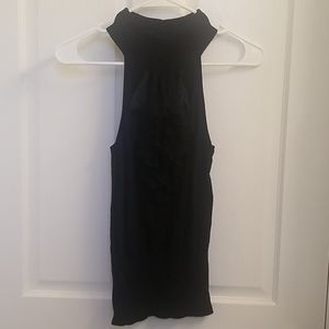 Express Sleeveless Ruffle Turtle Neck